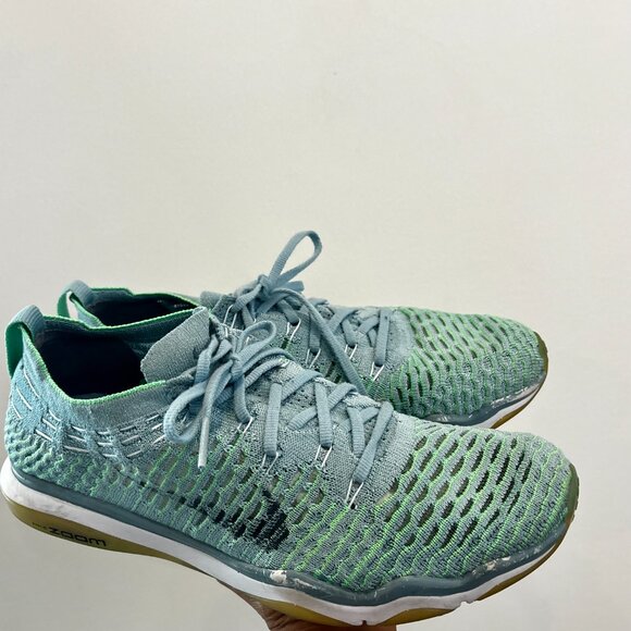 Nike Air Zoom Fearless Flyknit Mica Blue Green sneakers Shoes athletic Size 8 - Picture 14 of 14
